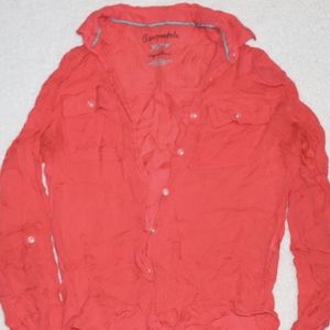 Aeropostale XS Coral Soft & Light Button Down
